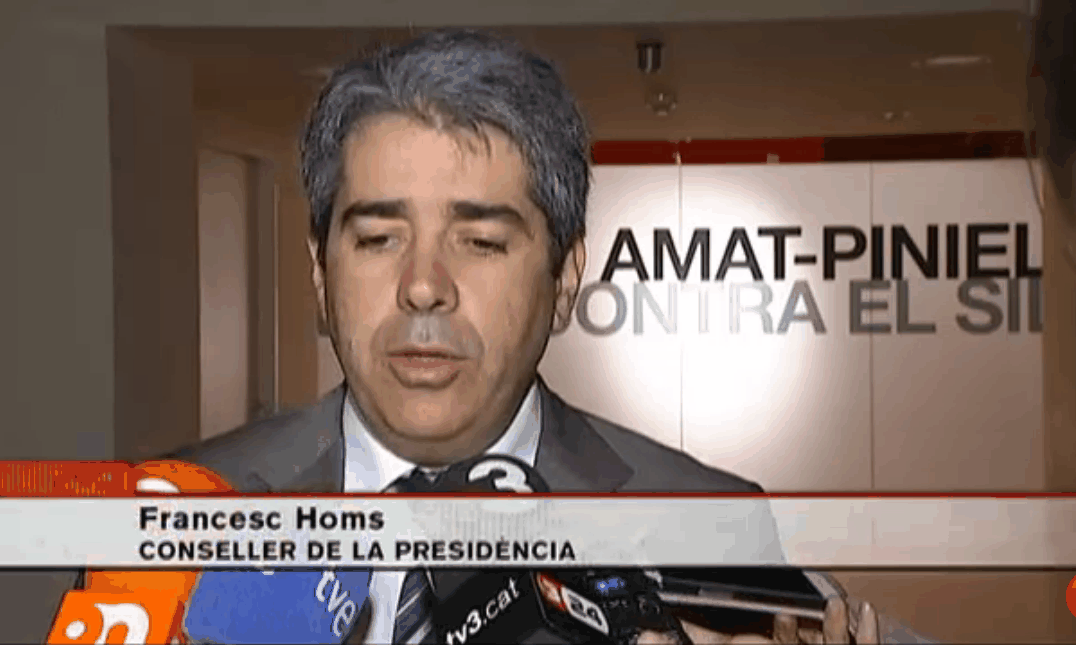 TV3 es fa ressò de les declaracions del conseller Homs després de visitar l’exposició sobre Amat-Piniella